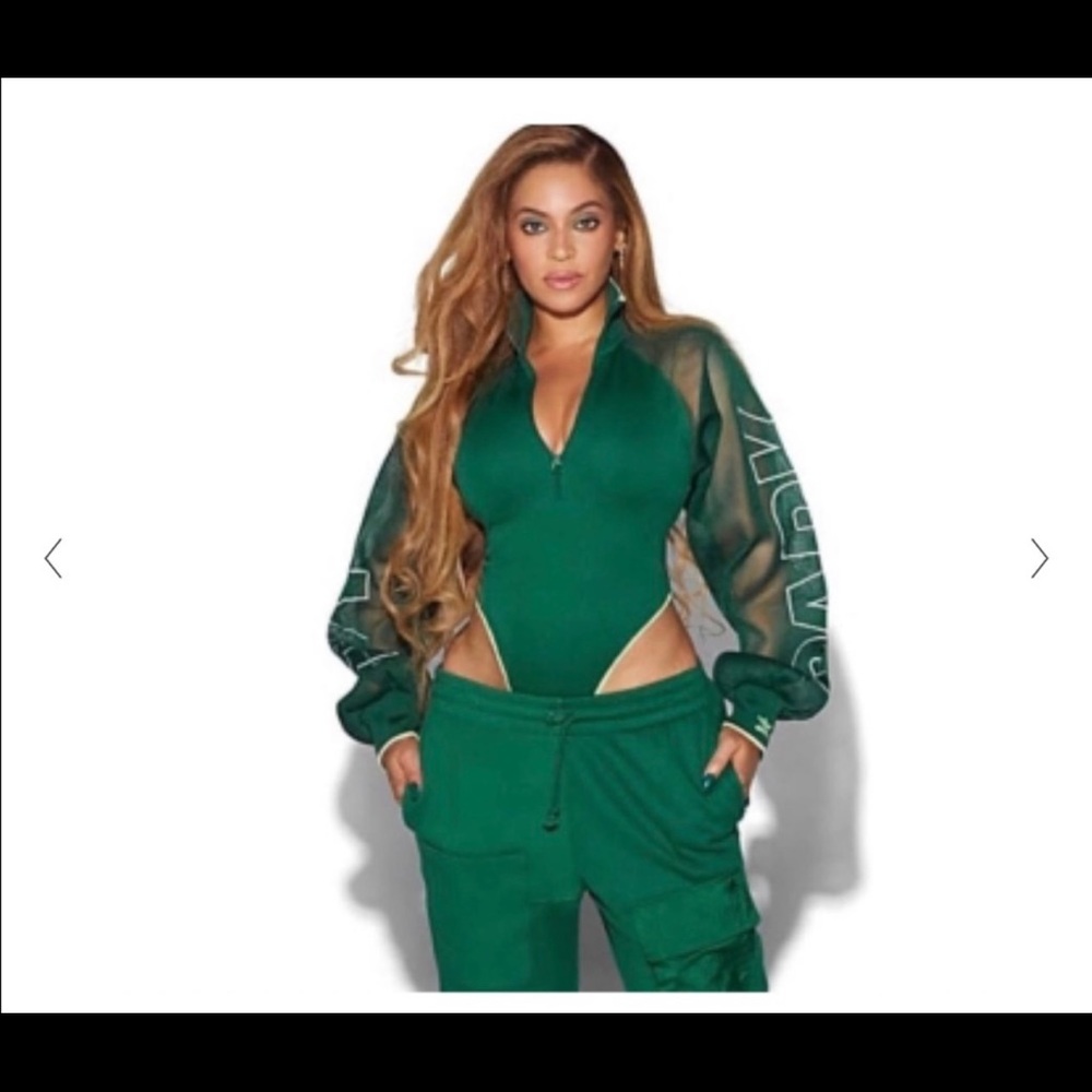 Green Adidas ivy park bodysuit